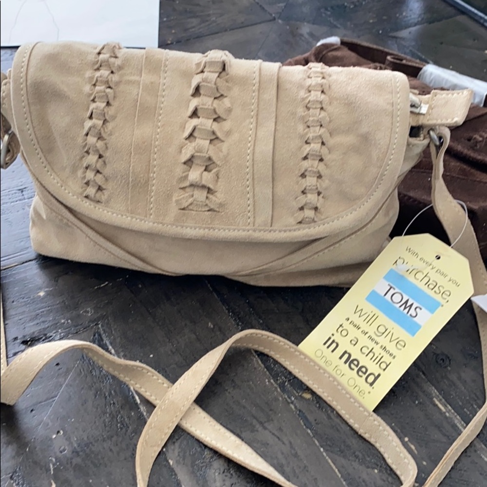 Cross body suede purse